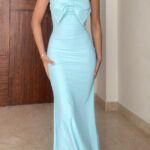 Brietta Bow Slit Dress