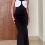 Brietta Bow Slit Dress