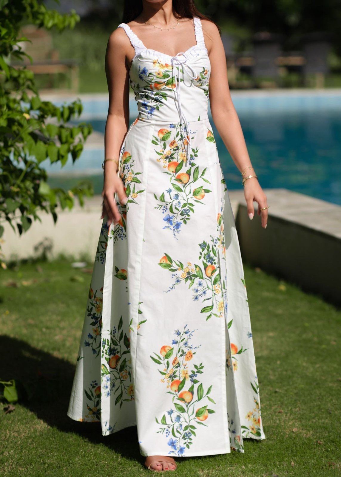 Citrine Lace-Up Sundress
