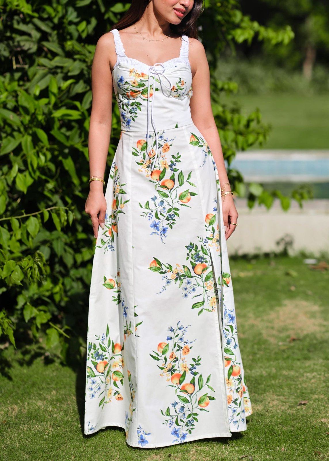 Citrine Lace-Up Sundress