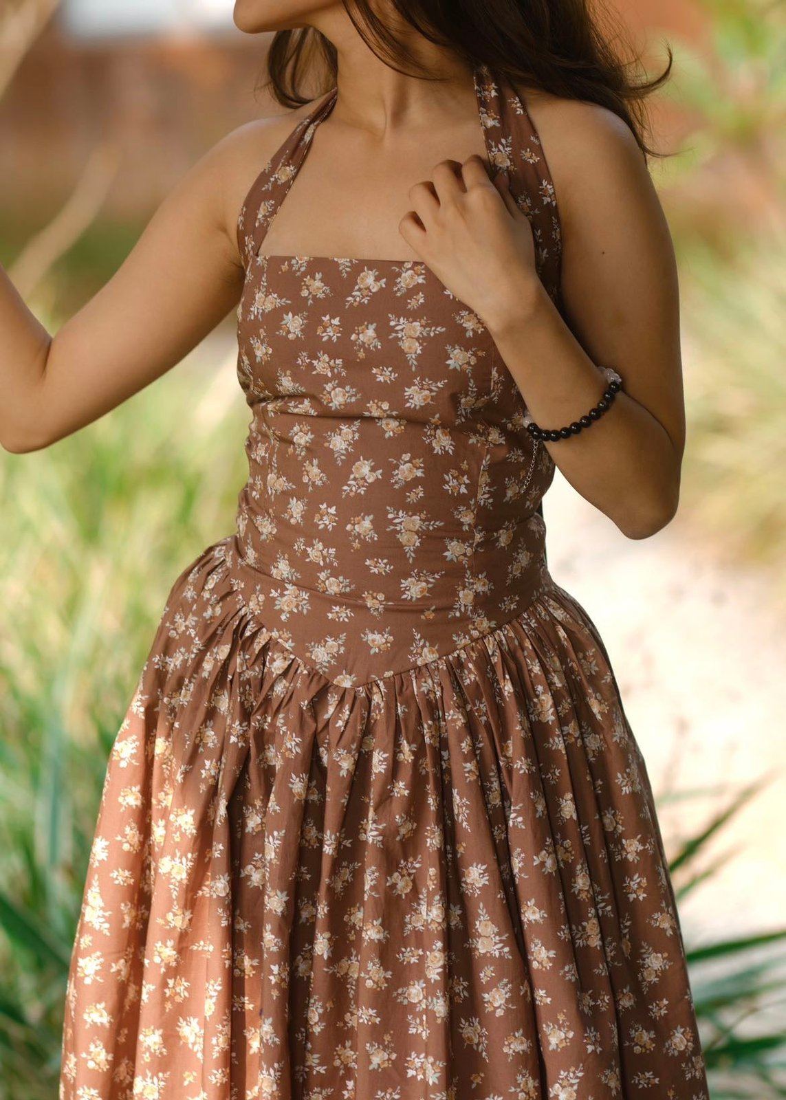 Halter Heritage Floral Dress