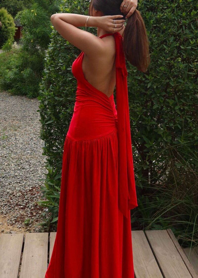 Ruby Halter-Backless Dress