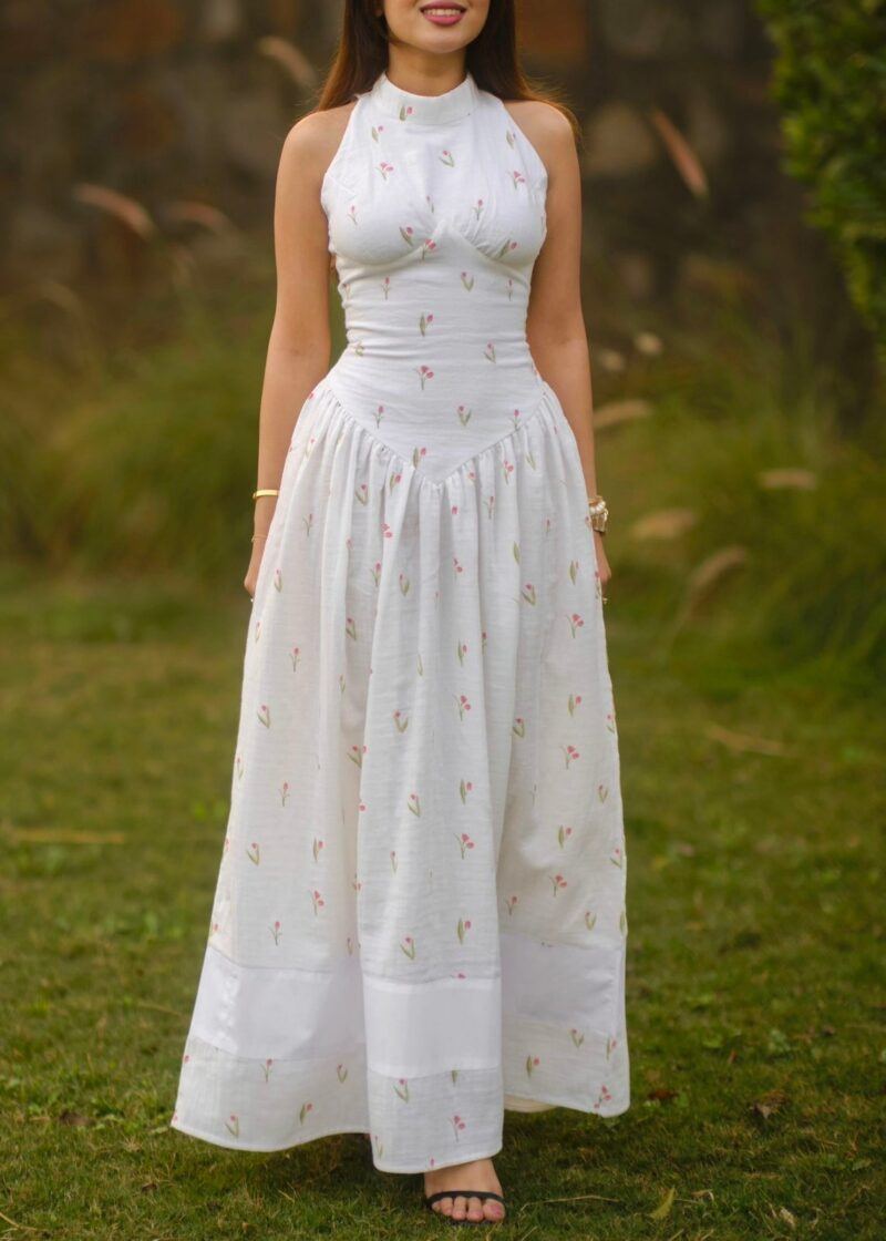 Tulip Lace Up Dress